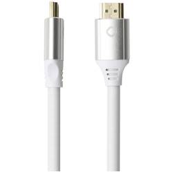 Oehlbach HDMI kabel Zástrčka HDMI-A, Zástrčka HDMI-A 5.00 m bílá D1C92497 8K UHD, pozlacené kontakty HDMI kabel