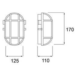 Deko Light Syrma Oval Schwarz 401012 venkovní stropní osvětlení, venkovní nástěnné osvětlení černá