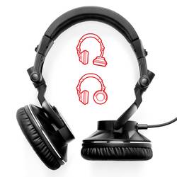 Hercules DGP DJ60 sluchátka uzavřená (Over Ear) kabelová černá složitelná DJ