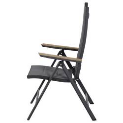 Siena Garden Tesoro N40077 zahradní židle hliník, teakové dřevo antracit (matný), šedá, přírodní