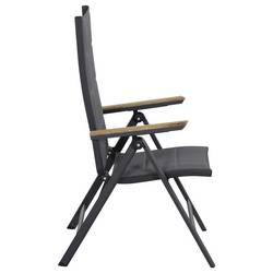 Siena Garden Tesoro N40077 zahradní židle hliník, teakové dřevo antracit (matný), šedá, přírodní