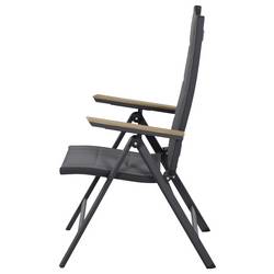 Siena Garden Tesoro N40077 zahradní židle hliník, teakové dřevo antracit (matný), šedá, přírodní