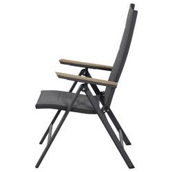 Siena Garden Tesoro N40077 zahradní židle hliník, teakové dřevo antracit (matný), šedá, přírodní