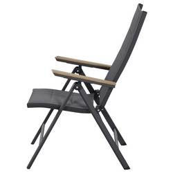 Siena Garden Tesoro N40077 zahradní židle hliník, teakové dřevo antracit (matný), šedá, přírodní