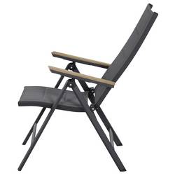 Siena Garden Tesoro N40077 zahradní židle hliník, teakové dřevo antracit (matný), šedá, přírodní