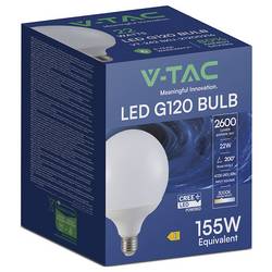 V-TAC 21200216 LED Energetická třída (EEK2021) E (A - G) E27 kulatý tvar 22 W = 155 W teplá bílá 1 ks