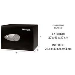 Master Lock P40027 X125ML trezor systém se dvěma klíči na heslo, na klíč
