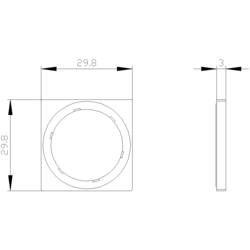 Siemens 3SU1900-0AX10-0AA0 3SU19000AX100AA0 samostatný rám čtvercový tvar (š x v) 29.8 mm x 29.8 mm žádný černá 10 ks
