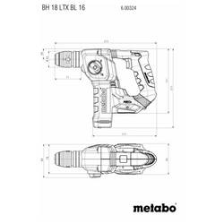 Metabo BH 18 LTX BL 16 aku vrtací kladivo, 18 V, 2 Ah Li-Ion 600324500
