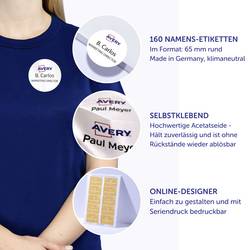 Avery-Zweckform L4881-20 štítek se jménem Kennzeichnungsetiketten (š x v) 65 mm x 65 mm 160 ks
