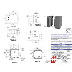 Hammond Electronics 1554 PC SL 1554L2GYSL univerzální pouzdro polykarbonát šedá 1 ks