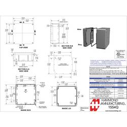 Hammond Electronics 1554 PC SL 1554Q2GYSL univerzální pouzdro polykarbonát šedá 1 ks