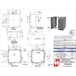 Hammond Electronics 1555 ABS 1555WAGY univerzální pouzdro ABS šedá 1 ks