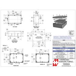Hammond Electronics 1555 ABS 1555XAGY univerzální pouzdro ABS šedá 1 ks