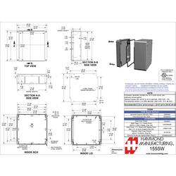 Hammond Electronics 1555 ABS 1555WGY univerzální pouzdro ABS šedá 1 ks