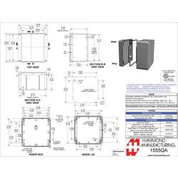 Hammond Electronics 1555 ABS 1555QAGY univerzální pouzdro ABS šedá 1 ks