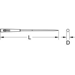 KS Tools 1403052 Pilník Délka 145 mm 1 ks
