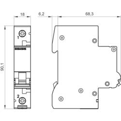 Siemens 5SL61057 5SL6105-7 elektrický jistič 0.5 A 230 V, 400 V