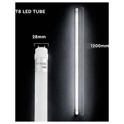 V-TAC LED trubice Energetická třída (EEK2021): D (A - G) zářivkový tvar T8 12 W denní bílá (Ø x d) 28 mm x 1200 mm 1 ks