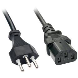 LINDY napájecí síťový kabel [1x švýcarská zástrčka - 1x IEC C13 zásuvka 10 A] 0.70 m černá
