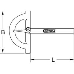 KS Tools 300.0648 3000648 úhloměr 180 °