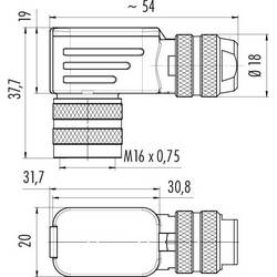 binder 99 5672 75 08 99 5672 75 08-20 úhlová zásuvka, 1 ks