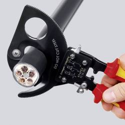 Knipex 95 36 280 štípací kleště na kabely s ráčnou hliníkový a měděný kabel, jedno- a vícežilový, 52 mm, 380 mm²