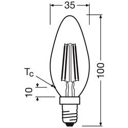 OSRAM HOMELIGHTING 4099854253805 LED Energetická třída (EEK2021) A (A - G) E14 svíčkový tvar 2.2 W = 40 W teplá bílá (Ø x v) 35 mm x 35 mm 2 ks