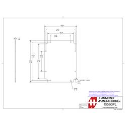 Hammond Electronics 1556GPL Vnitřní destička (d x š) 142 mm x 185 mm hliník 1 ks