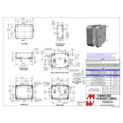 Hammond Electronics 1556GABK univerzální pouzdro 200 x 160 x 70 plast ABS zpomalující hoření černá 1 ks