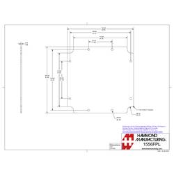 Hammond Electronics 1556FPL Vnitřní destička (d x š) 142 mm x 142 mm hliník 1 ks