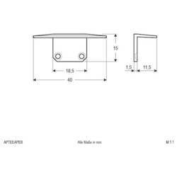 EVN APTE EAP EB EVN Lichttechnik koncová krytka profilu (d x š) 13.00 mm x 40.00 mm 1 ks