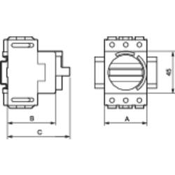 BACO 174205 odpínač 50 A 1 x 90 ° šedá, černá 1 ks