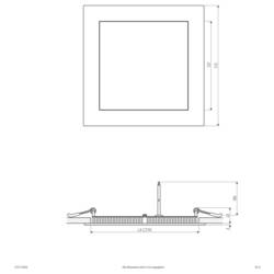 EVN LPQ173502 LPQ173502 LED panel vestavný 15 W teplá bílá stříbrná