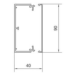 Hager LF4009009016 kabelová lišta (d x š x v) 2000 x 90 x 40 mm 2 m bílá