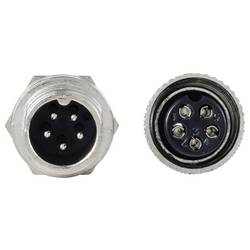 TRU COMPONENTS TC-13895588 kulatý konektor DIN, 1 sada