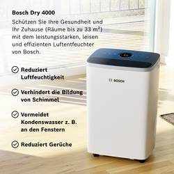Bosch Home Comfort Dry 4000 odvlhčovač vzduchu, 7733703558, 75 m³, bílá