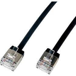 Roline 21.15.4564 RJ45 síťové kabely, propojovací kabely CAT 6A U/FTP 1.5 m černá extrémně tenký 1 ks