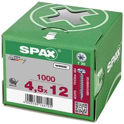 SPAX 0201010450125 R 88093 Ruko m.Spitze/T-STAR šroub do dřeva 4.5 mm 12 mm T-STAR plus ocel WIROX 1000 ks
