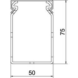 OBO Bettermann 6178556 vodicí lišta horná část (d x š x v) 2000 x 50 x 75 mm 1 ks šedá