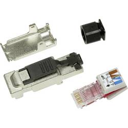 LogiLink MP0040, Konektor RJ45, černá, stříbrná, 1 ks