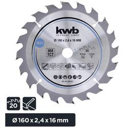 kwb 584357 tvrdokovový pilový kotouč 160 x 16 mm 1 ks