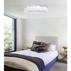 Westinghouse stropní ventilátor 20 W (Ø x v) 500 mm x 165 mm bílá s časovačem, s dálkovým ovládáním, s osvětlením, vyměnitelné lopatky, s volitelným ambientním