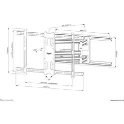 Neomounts WL40S-850BL18 TV držák na zeď 109,2 cm (43) - 215,9 cm (85) naklápěcí, nakláněcí
