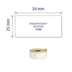 Avery-Zweckform etikety v roli kompatibilní náhradní DYMO 11352, S0722520 54 x 25 mm papír bílá 500 ks trvalé Adresní nálepky AS0722520