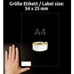 Avery-Zweckform etikety v roli kompatibilní náhradní DYMO 11352, S0722520 54 x 25 mm papír bílá 500 ks trvalé Adresní nálepky AS0722520