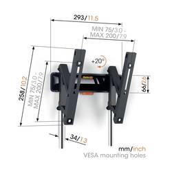 Vogels TVM 3215 TV držák na zeď 48,3 cm (19) - 109,2 cm (43) naklápěcí