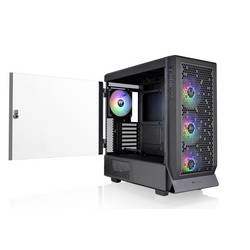 Thermaltake CA-1X5-00M1WN-00 midi tower herní pouzdro černá 4 předinstalované LED ventilátory, boční okno