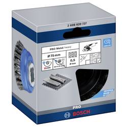 Bosch Accessories Hrncový kartáč X-LOCK Heavy for Metal, 75 mm, 0,5 mm, ocelový drát s opanovým drátem Bosch Power Tools 2608620727 1 ks