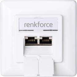 Renkforce síťová zásuvka na omítku CAT 6 2 porty čistě bílá